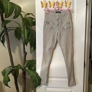 Leather skinny pants